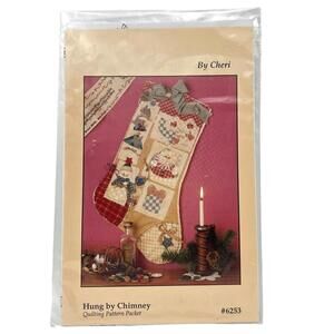 HUNG BY THE CHIMNEY - Quilting Pattern Packet #6253 - STOCKING - By Cheri - NEW